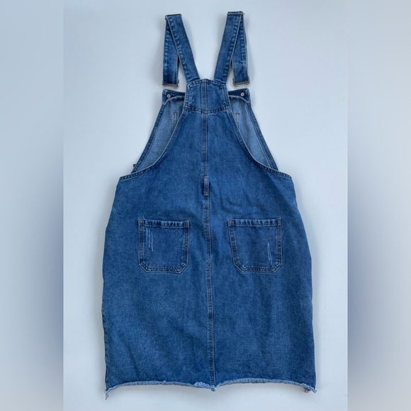 Anna-kaci Women's Denim Distressed Destroyed Overall Dress Size Large - Picture 2 of 9